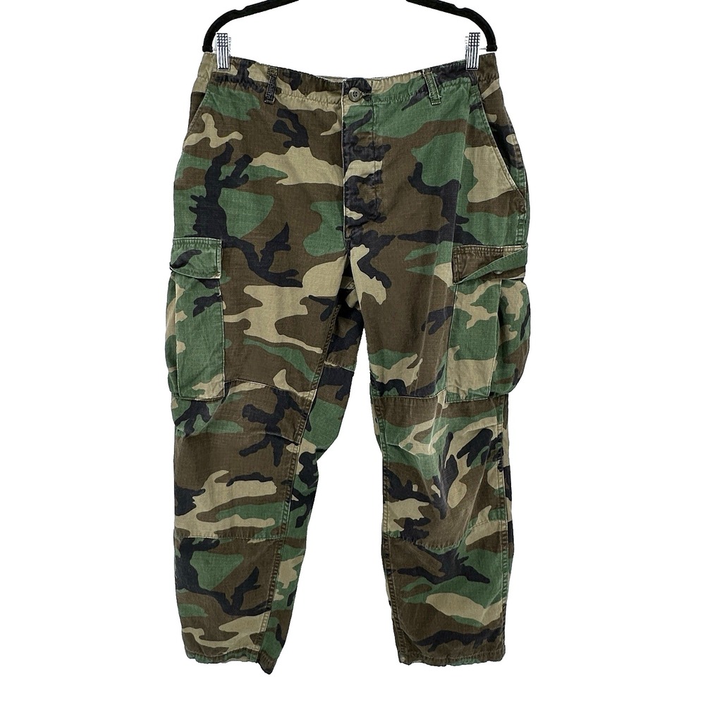 Army Air Force BDU Woodland Camo Trousers 8415-01-184-1341 Large Short 32X29
